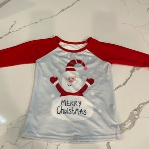 Raglan style Santa tee